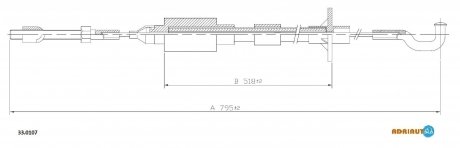 OPEL Трос сцепления Ascona,Kadett D ADRIAUTO 33.0107