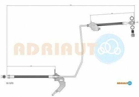 OPEL Шланг тормозной зад. лев. Astra H, Meriva ADRIAUTO 33.1270