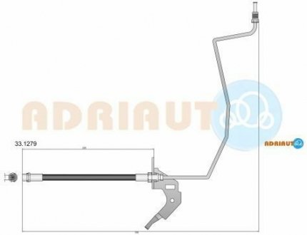 OPEL Шланг тормозной зад. лев. Astra H (барабан) ADRIAUTO 33.1279