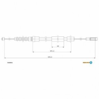 Трос ручного гальма PEUGEOT ADRIAUTO 35.0214.1