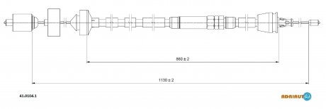Трос зчеплення Renault/Laguna 2.0, 98- ADRIAUTO 41.0104.1 (фото 1)