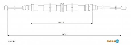 Трос гальмівний Renault Megane III ADRIAUTO 41.0292.1