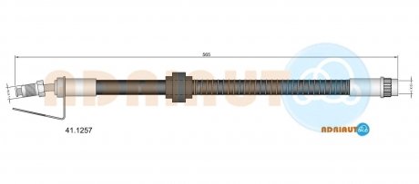 RENAULT Шланг тормозной передн. верхн. Master 98- ADRIAUTO 41.1257