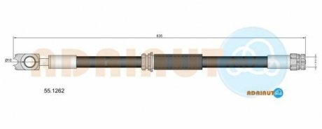 Тормозной шланг Passat 05- (615mm) ADRIAUTO 55.1262