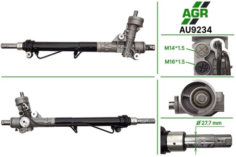 Рульова рейка з ГПК, нова, AUDI A4 (8E2, B6) 00-04,A4 Avant (8E5, B6) 01-04,A4 кабрио (8H7, B6, 8HE, AGR AU9234