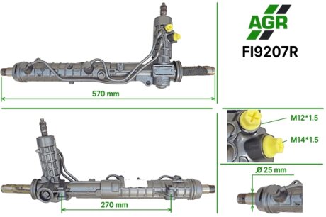 Рулевая рейка с ГУР восстановленная FIAT MULTIPLA (186) 99-10 AGR FI9207R (фото 1)