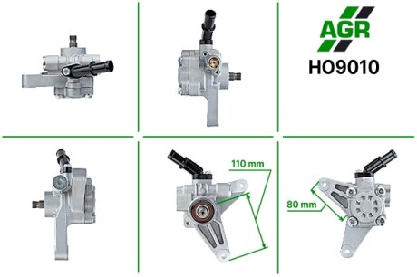 Насос ГПК з механічним приводом, новий, HONDA ACCORD 07-,HONDA PILOT 08- AGR HO9010 (фото 1)