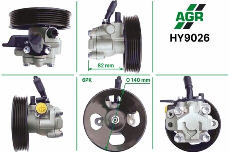 Фото насос ГПК з механічним приводом, новий, HYUNDAI Santa Fe 2006-2010 AGR HY9026 Насос ГПК з механічним приводом, новий, HYUNDAI Santa Fe 2006-2010 AGR HY9026
