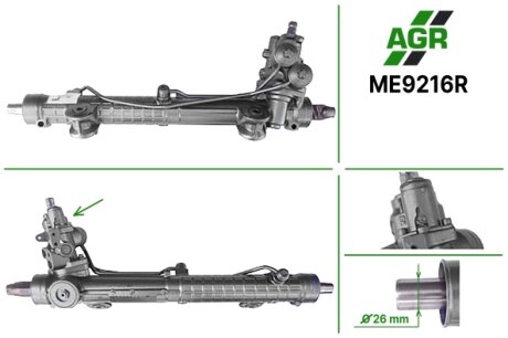Рульова рейка з ГПК, відновлена, MERCEDES C W 203 4*4 2000-2007 AGR ME9216R (фото 1)