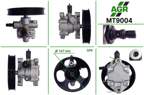 Насос ГПК з механічним приводом, новий, MITSUBISHI CARISMA (DA_) 95-06,CARISMA седан (DA_) 96-06,SPA AGR MT9004 (фото 1)