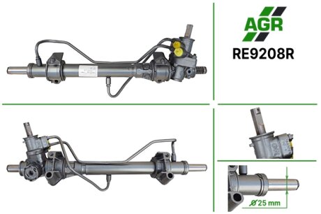 Рульова рейка з ГПК, відновлена, RENAULT 21 90-94 AGR RE9208R (фото 1)