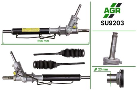 Рульова рейка з ГПК, нова, SUBARU Forester S11 2003-2007 AGR SU9203 (фото 1)