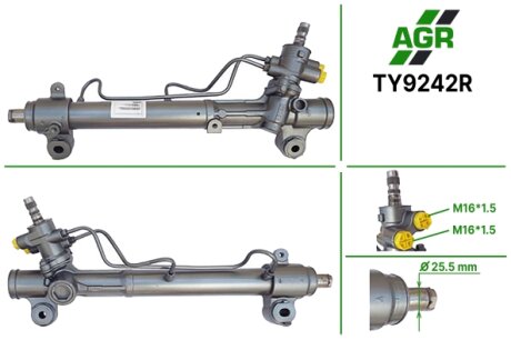 Рулевая рейка с ГУР восстановленная TOYOTA Rav-4 2000-2005 USA AGR TY9242R