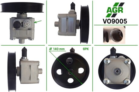 Насос ГПК з механічним приводом, новий, VOLVO S60 01-10,S80 I 01-06,V70 II 01-07,XC70 CROSS COUNTRY AGR VO9005 (фото 1)