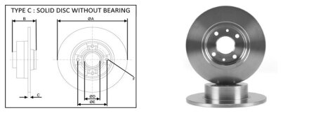 Диск гальмiвний APLUS 61431AP