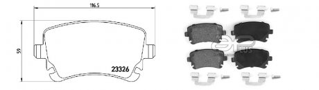 Колодка тормозная, лев/прав, задн AUDI A6 (4F2, C6) (04/04-06/11) APPLUS APLUS 71137BAAP