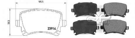 Колодка тормозная, лев/прав, задн SKODA OCTAVIA III Combi (5E5,5E6) (11/12-) APPLUS APLUS 71159BCAP (фото 1)