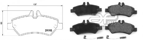 Колодки тормозные APLUS 71196CAP (фото 1)