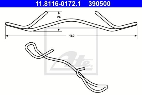 К/т монтажный колодок ATE 11.8116-0172.1