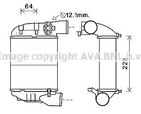 AVA AUDI Інтеркулер A4 1.8 02-, SEAT AVA COOLING AI4186 (фото 1)