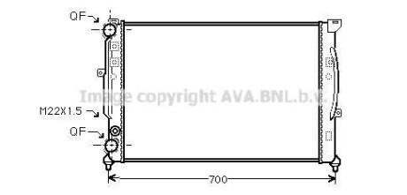 Радіатор A4 1.6/1.9TD MT 96-00 M/J (Ava) AVA COOLING AIA2123