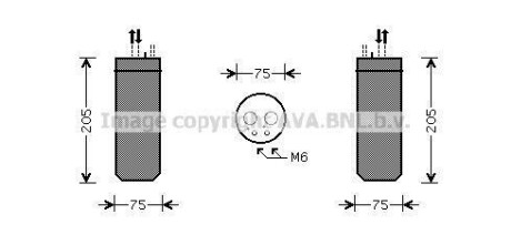 Осушувач кондиціонера Audi A6 (08-11) 2,0 - 3,2 FSI AVA AVA COOLING AID210