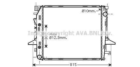 AVA LANDROVER радіатор охолодження Discovery III,Range Rover Sport 4.0/4.4 04- AVA COOLING AU2198 (фото 1)