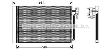 AVA LAND ROVER Радіатор кондиціонера (конденсатор) Range Rover III 3.0d/4.4 02- AVA COOLING AUA5182D (фото 1)