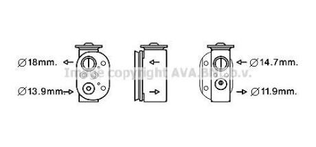 Клапан розширювання AVA COOLING BW1497 (фото 1)