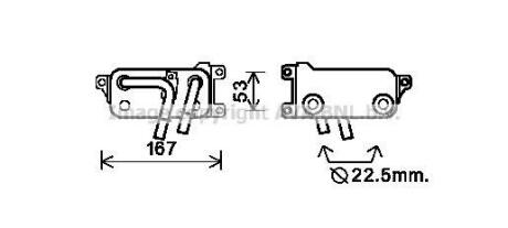Радиатор масляный КПП BMW 5 E60 (04-), 7 E65 (02-) AVA AVA COOLING BW3401 (фото 1)