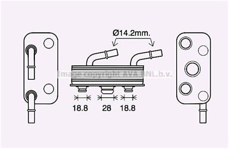 Радиатор масляный КПП BMW 3 E46 (98-) AVA AVA COOLING BW3559 (фото 1)