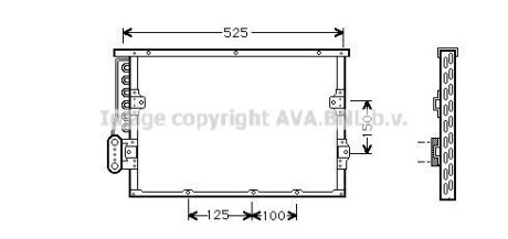 AVA BMW Радіатор кондиціонера (конденсатор) 3 (E36) 93- AVA COOLING BW5191 (фото 1)