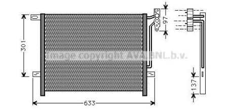 AVA BMW Радіатор кондиціонера (конденсатор) 3 E46 AVA COOLING BW5397 (фото 1)
