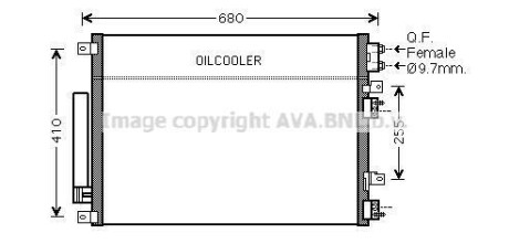 Радіатор кондиціонера Chrysler 300C 04> AVA AVA COOLING CR5093D (фото 1)