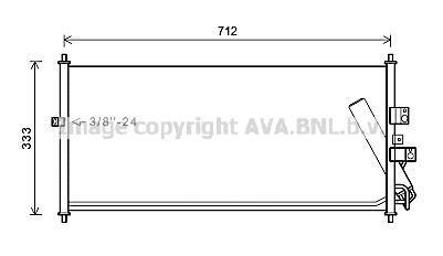 AVA NISSAN Радіатор кондиціонера (конденсатор) ALMERA II 1.5 03-, PRIMERA 1.9 02- AVA COOLING DN5277D (фото 1)