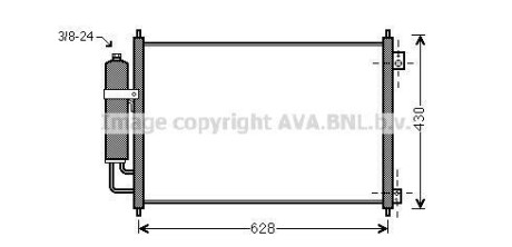 Радіатор кондиціонера NISSAN X-TRAIL (T31) (07-) (AVA) AVA COOLING DN5328D