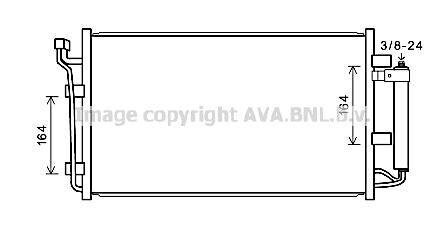 Фото радіатор кондиціонера Nissan Leaf (11-) AVA AVA COOLING DN5387D Радіатор кондиціонера Nissan Leaf (11-) AVA AVA COOLING DN5387D