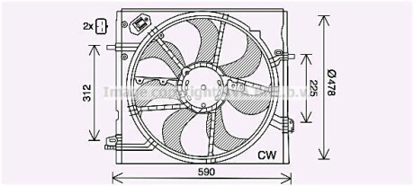 Вентилятор AVA COOLING DN7536