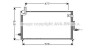 Конденсатор кондиционера DAEWOO MATIZ (98-) 0.8/1.0 (пр-во AVA) DW5044