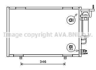 AVA FORD Радіатор кондиціонера (конденсатор) з осушувачем B-MAX 1.4-1.6 12-, FIESTA VI 1.25-1.6 08- AVA COOLING FD5583D