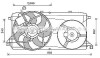 AVA FORD Вентилятор радіатора (дифузор в зборі) TRANSIT TOURNEO 2.2 06-, TRANSIT 2.2 06- FD7580