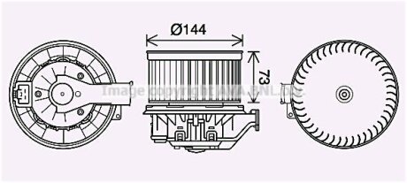 Фото 1 - вентилятор обігрівача салону Ford Fiesta (08-) AVA AVA COOLING FD8629 Вентилятор обігрівача салону Ford Fiesta (08-) AVA AVA COOLING FD8629 (фото 1)