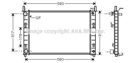 Радиатор охлаждения FORD (AVA) AVA COOLING FDA 2324