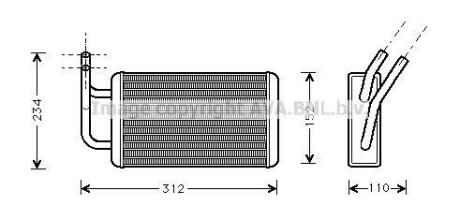 Теплообмінник система опалення салону AVA COOLING FDA6215 (фото 1)