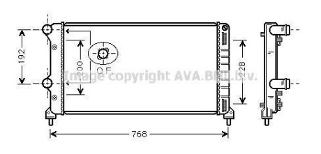 Радіатор DOBLO 19TD MT +AC 01- (Ava) AVA COOLING FTA2250