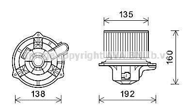 Вентилятор обігрівача HYUNDAI i30 (FD) (07-) (AVA) AVA COOLING HY8553