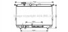 Радиатор охлаждения HYUNDAI SONATA IV (EF) (98-) 2.0-2.7 (AVA) AVA COOLING HYA2107 (фото 1)