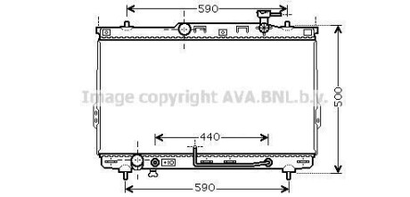 Радіатор Santa Fe 2.4 i * Aut. 08/00- (AVA) AVA COOLING HYA2110