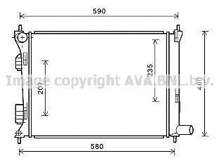 Радіатор Accent IV 1.4 i CVVT * 11/10- (AVA) AVA COOLING HYA2277 (фото 1)