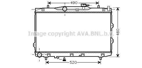 Радіатор CERATO 16i/20i MT 04- (Ava) AVA COOLING KAA2074 (фото 1)